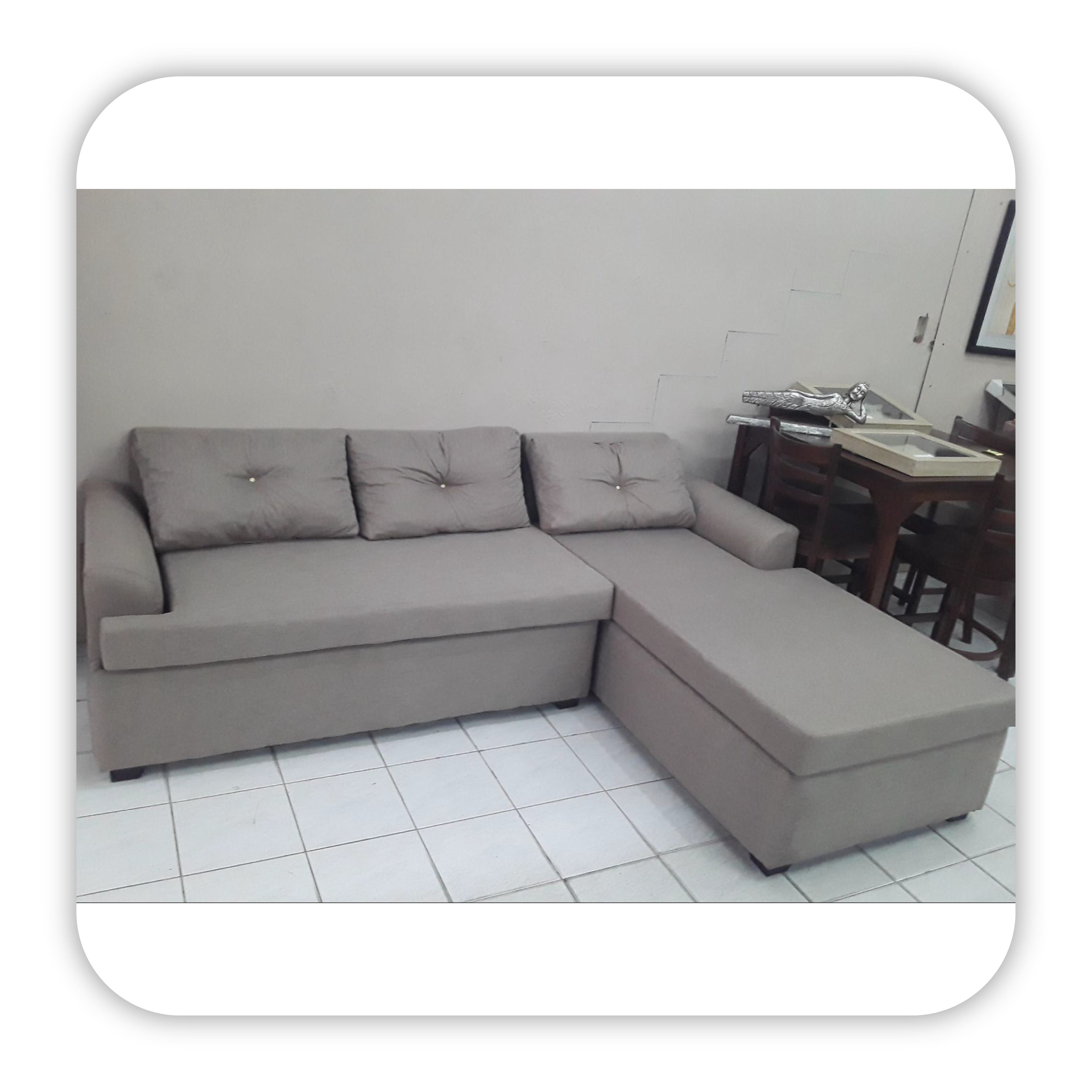 L-Shape Fabric Sectional Sofa – Locally Made!