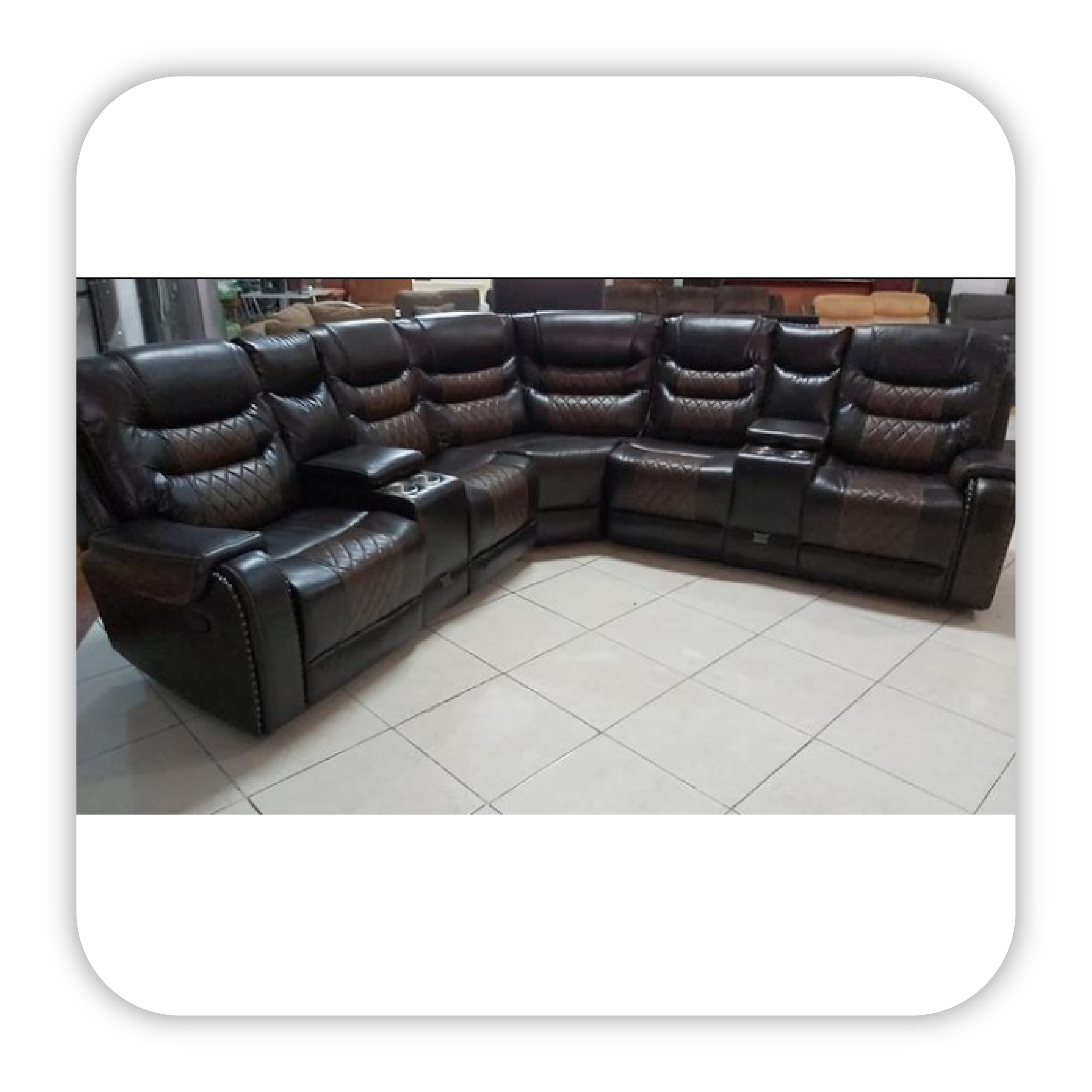 Roshley Majesco Leather Recliner Sofa 3+2+1