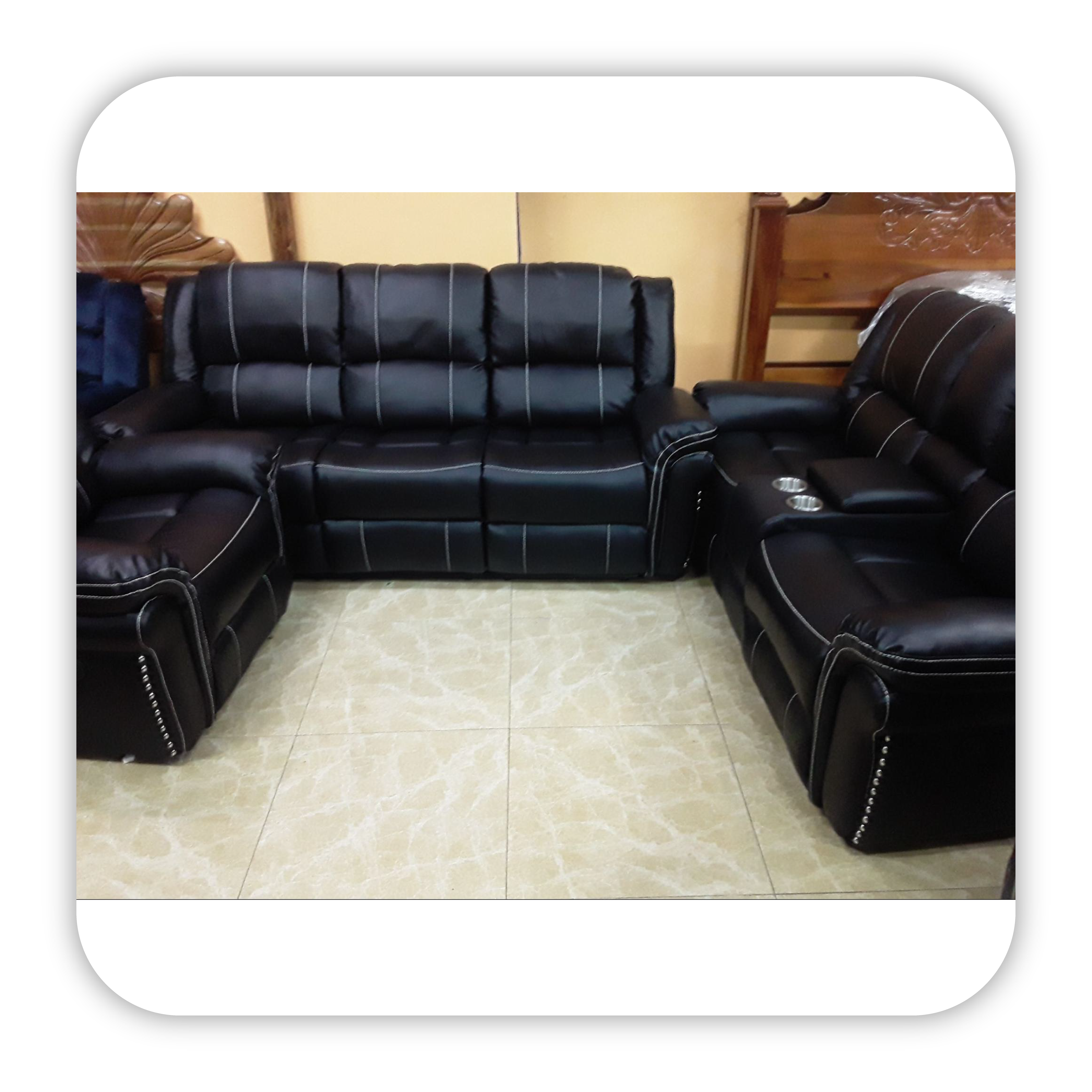 Roshley Leather Power Recliner Sofa 3+2+1